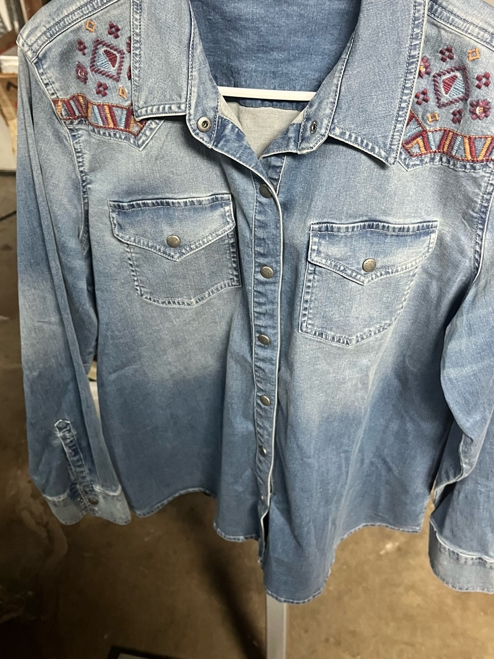 Coldwater Creek Light Blue Denim Shirt